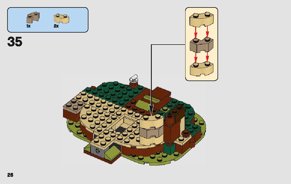 ヨーダの小屋 75208 レゴの商品情報 レゴの説明書・組立方法 26 page