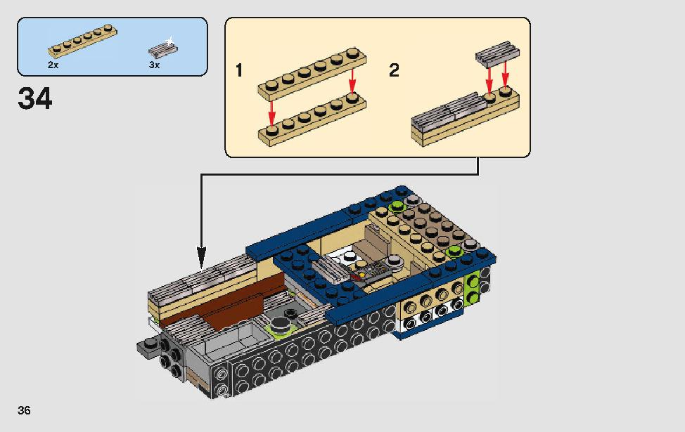 Han Solo's Landspeeder 75209 LEGO information LEGO instructions 36 page