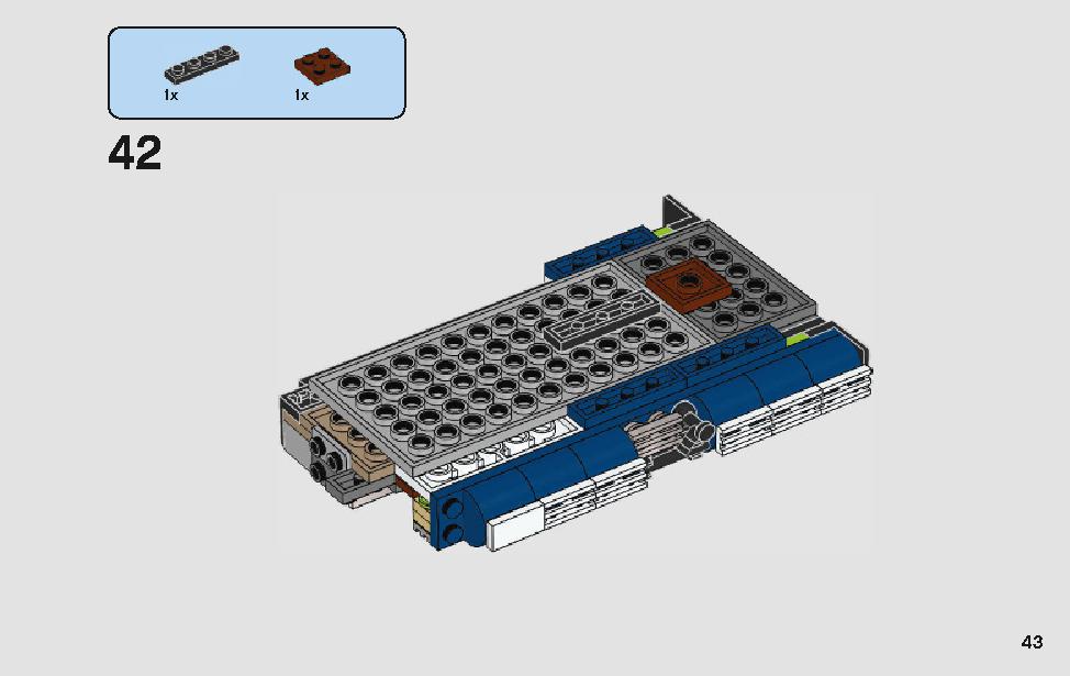 스타워즈 한솔로의 랜드스피더™ 75209 레고 세트 제품정보 레고 조립설명서 43 page