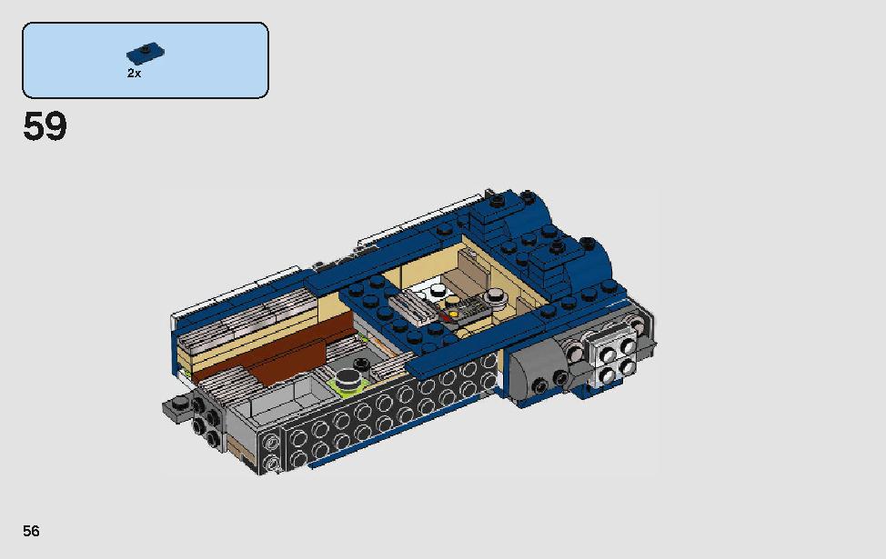 스타워즈 한솔로의 랜드스피더™ 75209 레고 세트 제품정보 레고 조립설명서 56 page