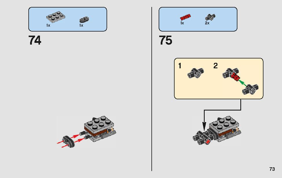 Han Solo's Landspeeder 75209 LEGO information LEGO instructions 73 page