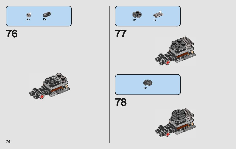 Han Solo's Landspeeder 75209 LEGO information LEGO instructions 74 page