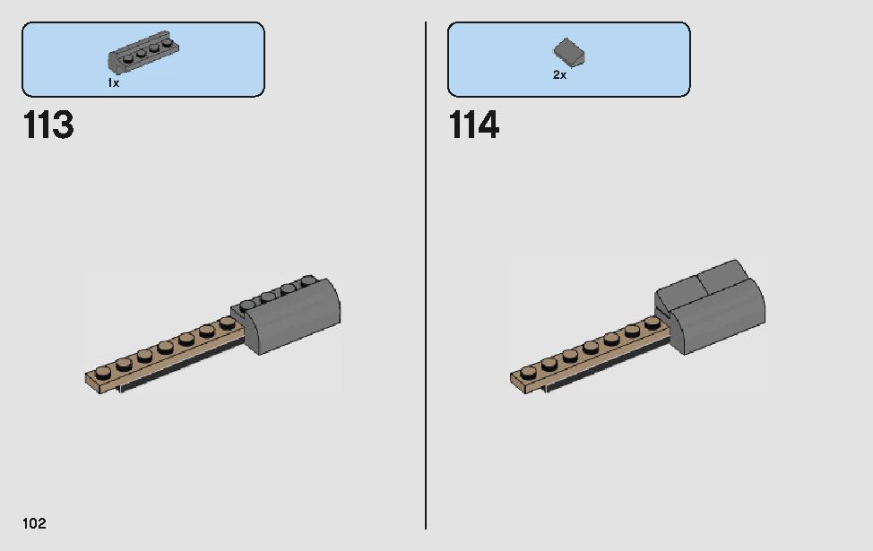 モロックのランドスピーダー 75210 レゴの商品情報 レゴの説明書・組立方法 102 page