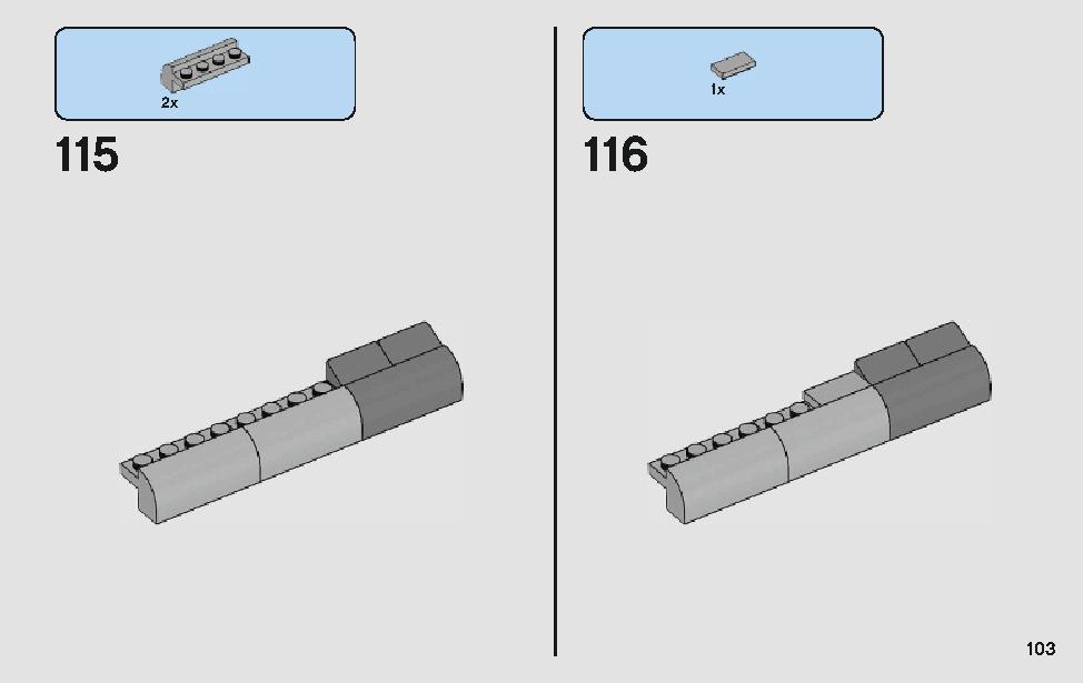 モロックのランドスピーダー 75210 レゴの商品情報 レゴの説明書・組立方法 103 page