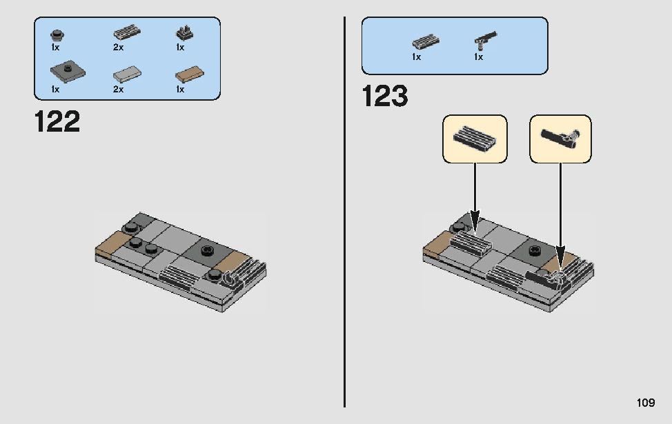 モロックのランドスピーダー 75210 レゴの商品情報 レゴの説明書・組立方法 109 page