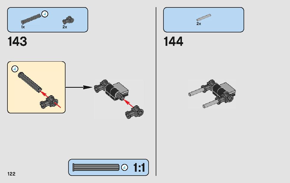 モロックのランドスピーダー 75210 レゴの商品情報 レゴの説明書・組立方法 122 page