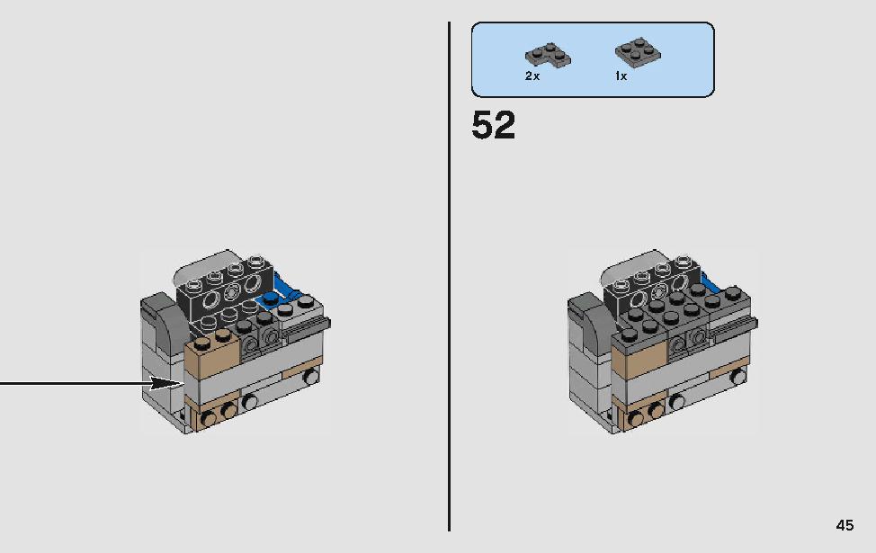 モロックのランドスピーダー 75210 レゴの商品情報 レゴの説明書・組立方法 45 page