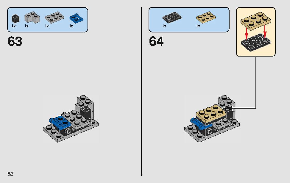 モロックのランドスピーダー 75210 レゴの商品情報 レゴの説明書・組立方法 52 page