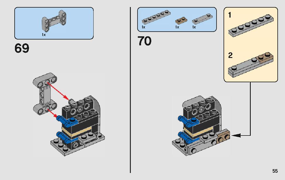 モロックのランドスピーダー 75210 レゴの商品情報 レゴの説明書・組立方法 55 page