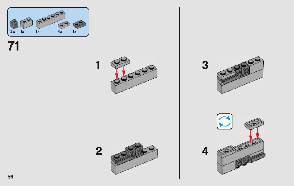 モロックのランドスピーダー 75210 レゴの商品情報 レゴの説明書・組立方法 56 page