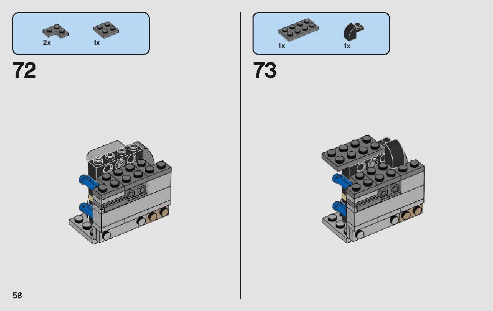 モロックのランドスピーダー 75210 レゴの商品情報 レゴの説明書・組立方法 58 page