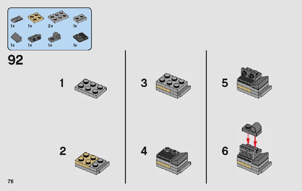 モロックのランドスピーダー 75210 レゴの商品情報 レゴの説明書・組立方法 78 page