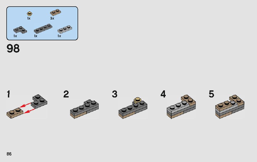 モロックのランドスピーダー 75210 レゴの商品情報 レゴの説明書・組立方法 86 page