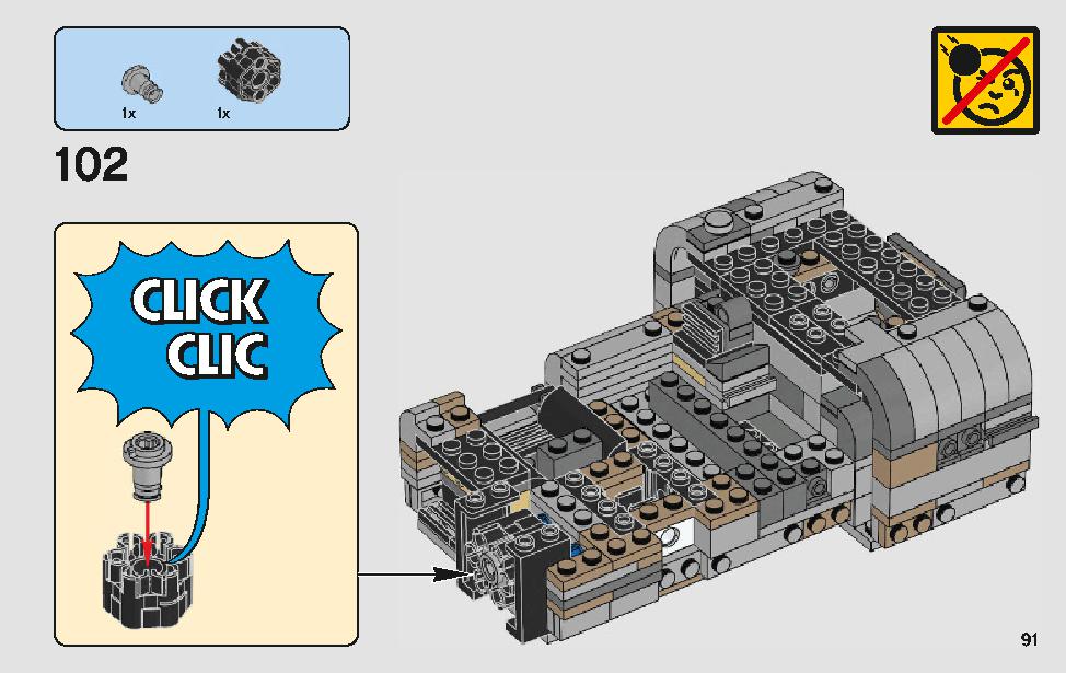 モロックのランドスピーダー 75210 レゴの商品情報 レゴの説明書・組立方法 91 page