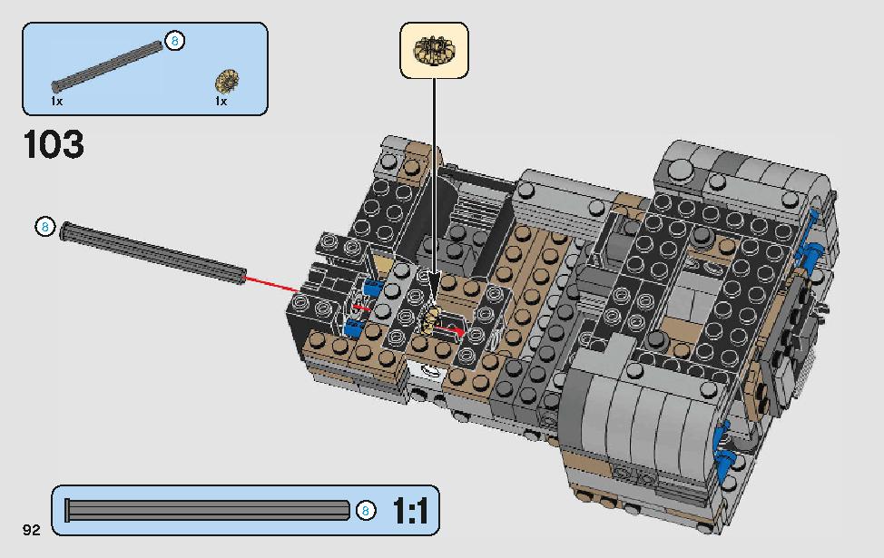 モロックのランドスピーダー 75210 レゴの商品情報 レゴの説明書・組立方法 92 page