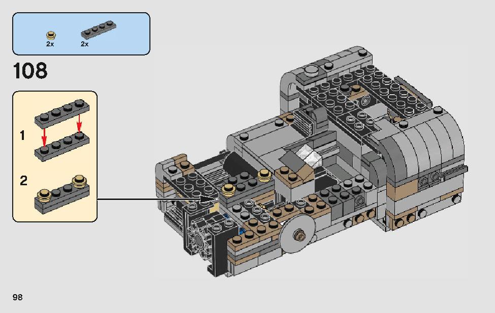 モロックのランドスピーダー 75210 レゴの商品情報 レゴの説明書・組立方法 98 page