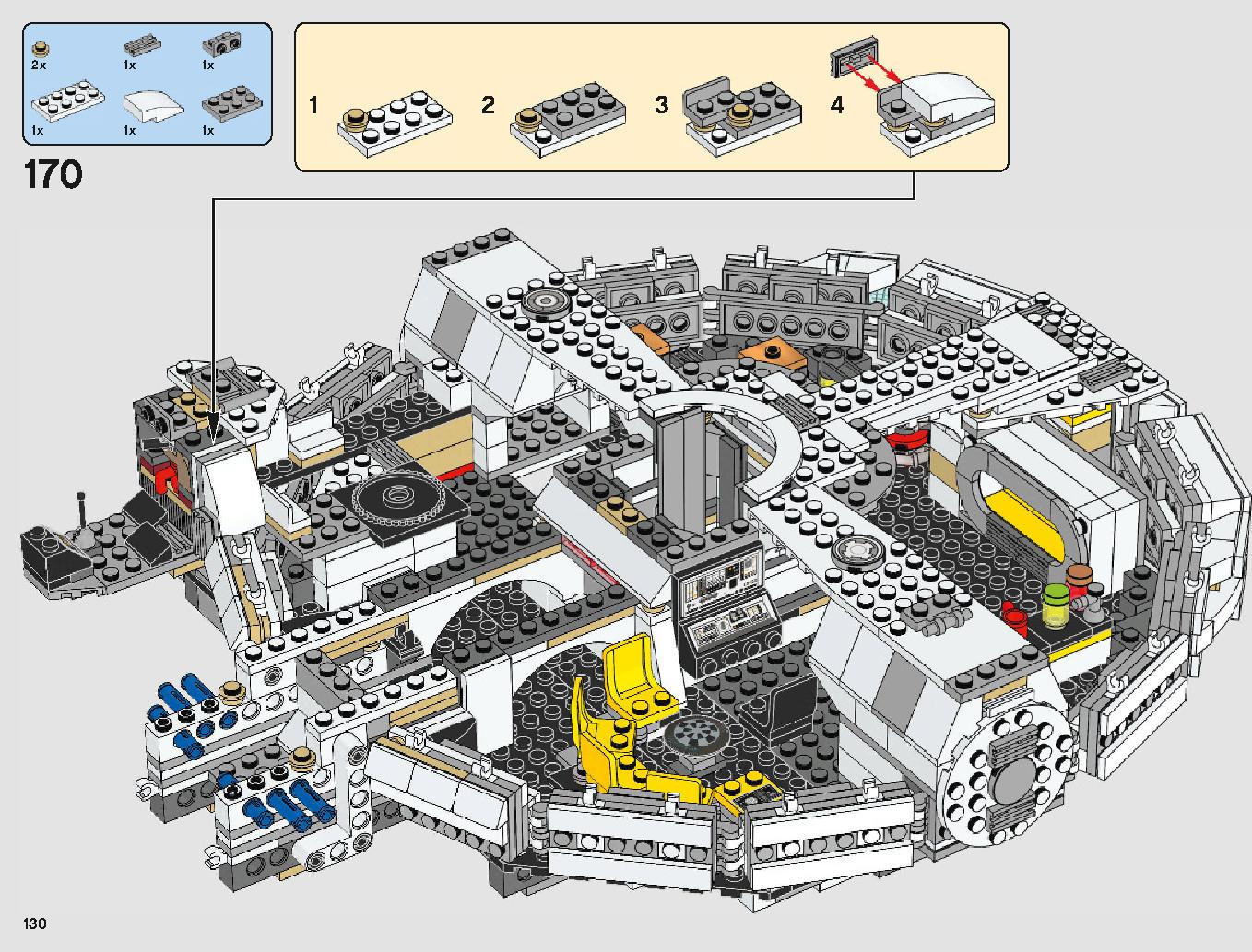 ミレニアム・ファルコン 75212 レゴの商品情報 レゴの説明書・組立方法 130 page