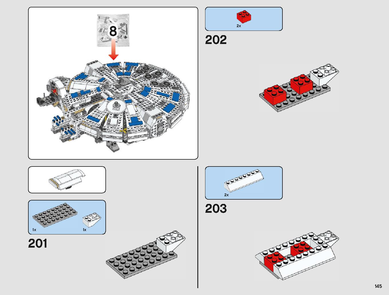 ミレニアム・ファルコン 75212 レゴの商品情報 レゴの説明書・組立方法 145 page