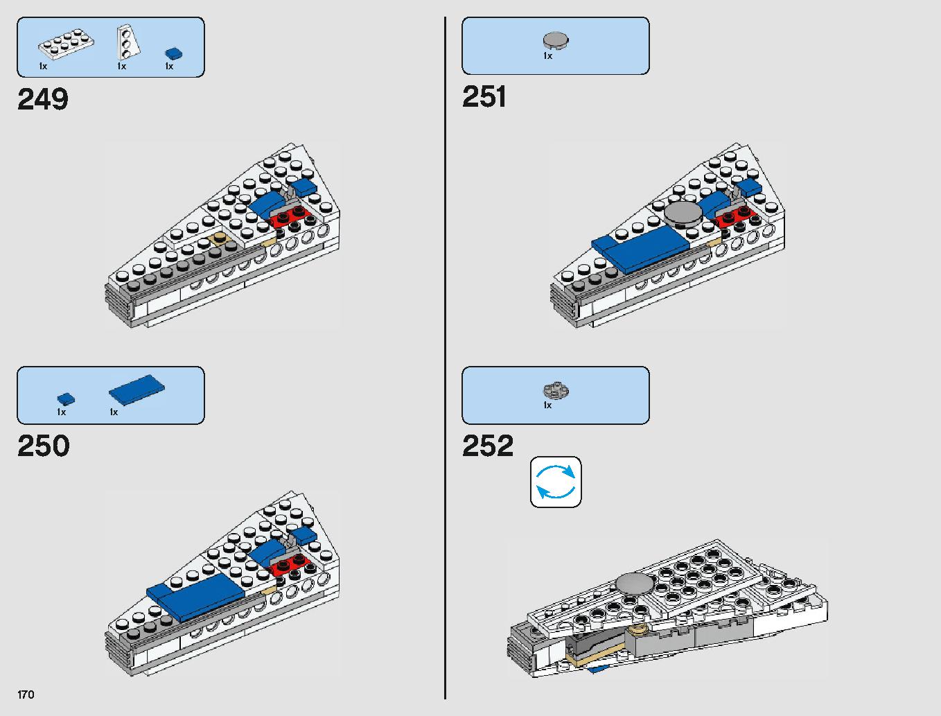 ミレニアム・ファルコン 75212 レゴの商品情報 レゴの説明書・組立方法 170 page
