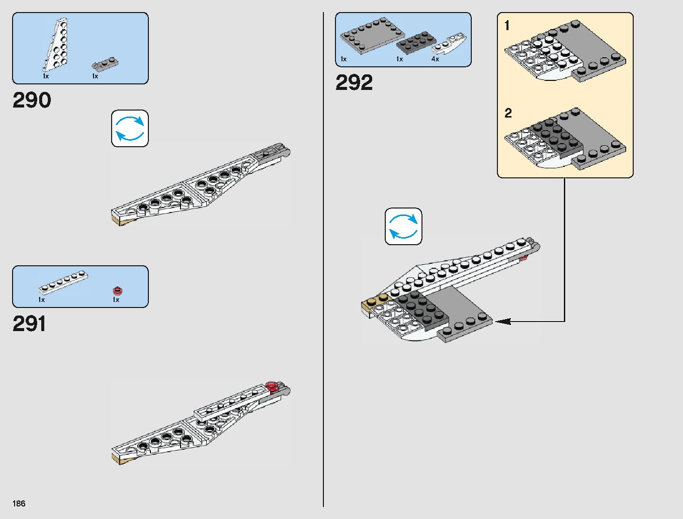 ミレニアム・ファルコン 75212 レゴの商品情報 レゴの説明書・組立方法 186 page