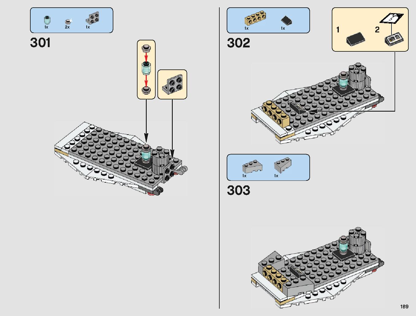 ミレニアム・ファルコン 75212 レゴの商品情報 レゴの説明書・組立方法 189 page