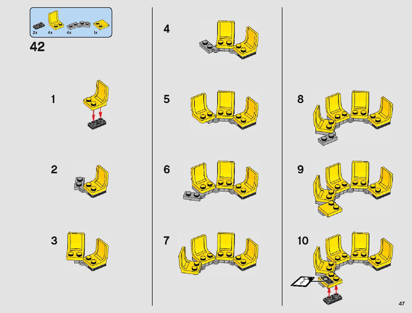 ミレニアム・ファルコン 75212 レゴの商品情報 レゴの説明書・組立方法 47 page