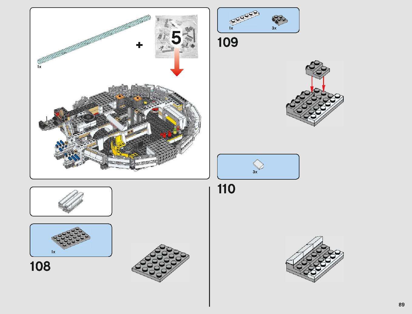 ミレニアム・ファルコン 75212 レゴの商品情報 レゴの説明書・組立方法 89 page