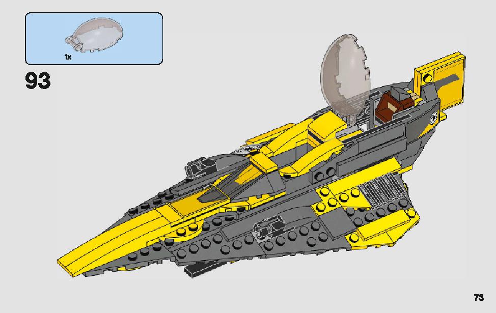 Anakin's Jedi Starfighter 75214 LEGO information LEGO instructions 73 page