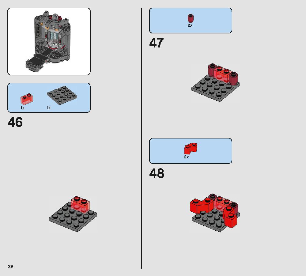 Snoke's Throne Room 75216 LEGO information LEGO instructions 36 page