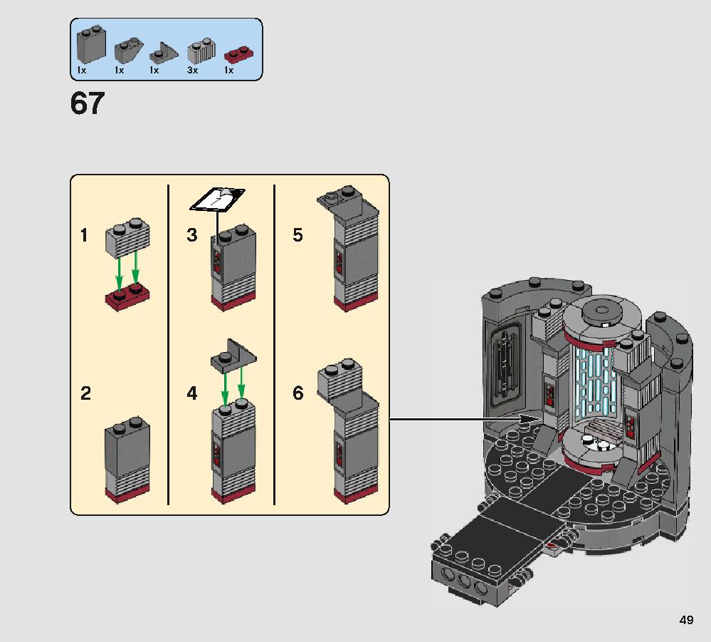 Snoke's Throne Room 75216 LEGO information LEGO instructions 49 page