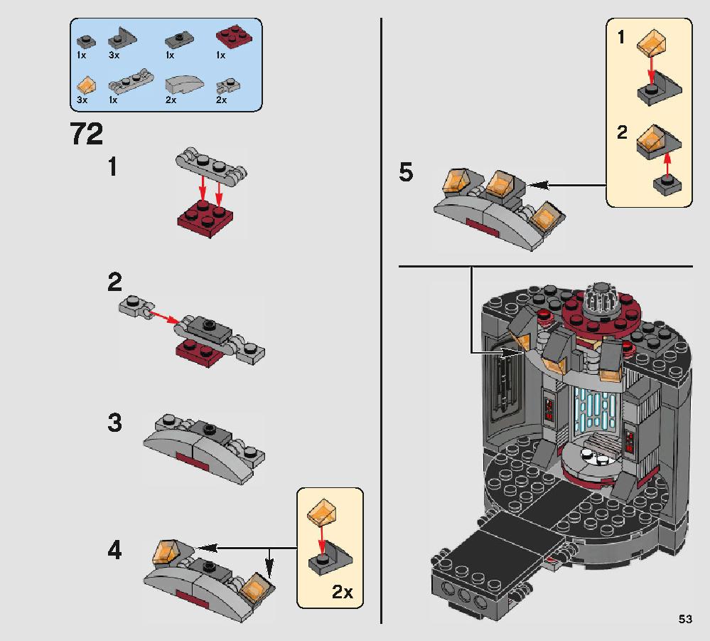 Snoke's Throne Room 75216 LEGO information LEGO instructions 53 page