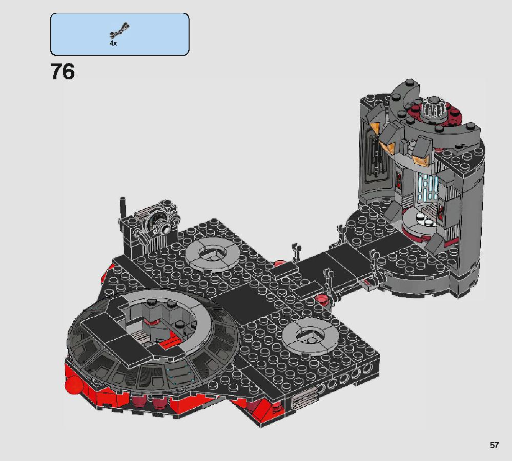 Snoke's Throne Room 75216 LEGO information LEGO instructions 57 page