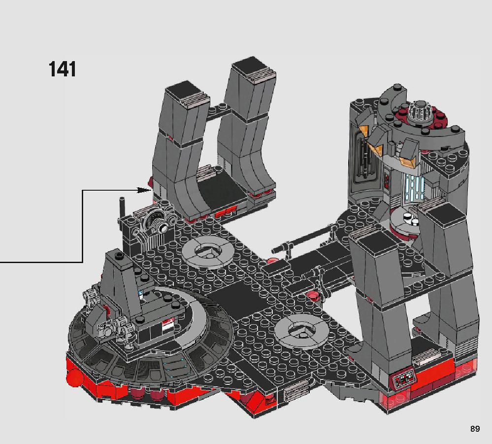 Snoke's Throne Room 75216 LEGO information LEGO instructions 89 page