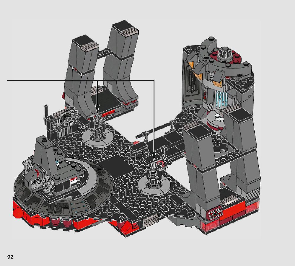 Snoke's Throne Room 75216 LEGO information LEGO instructions 92 page