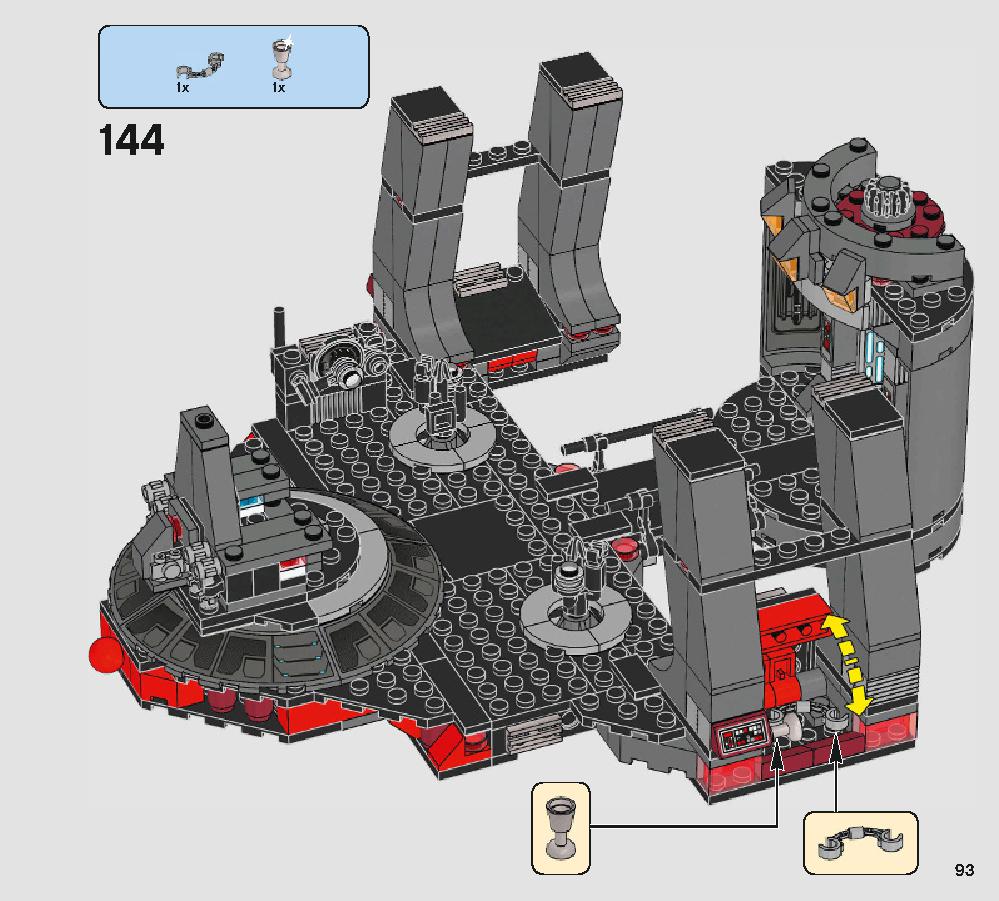 Snoke's Throne Room 75216 LEGO information LEGO instructions 93 page