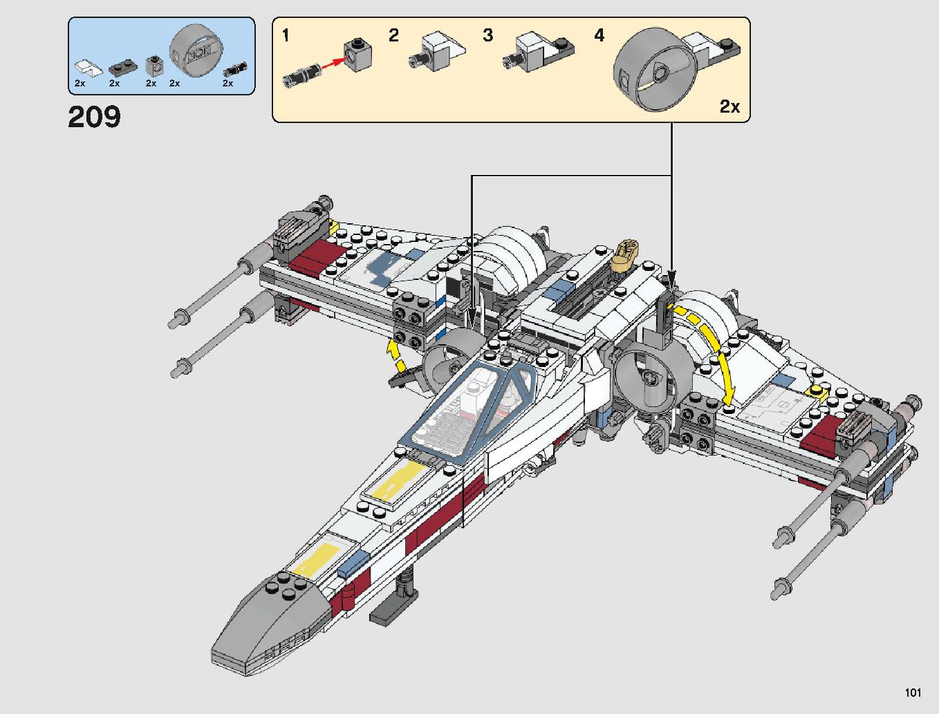 X-Wing Starfighter 75218 LEGO information LEGO instructions 101 page