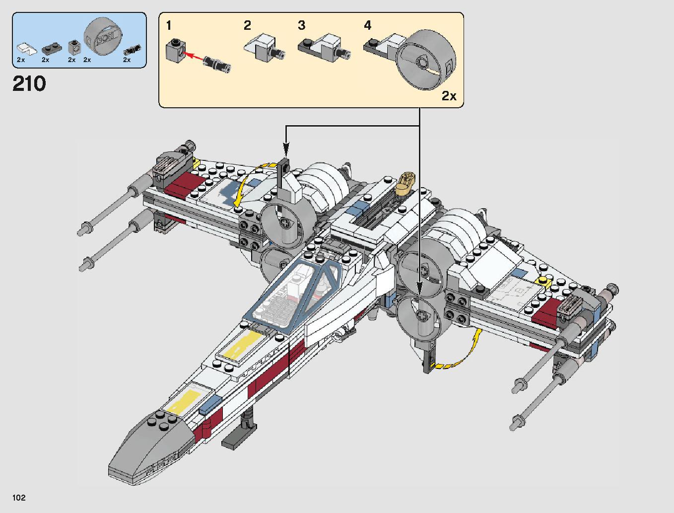 X-Wing Starfighter 75218 LEGO information LEGO instructions 102 page