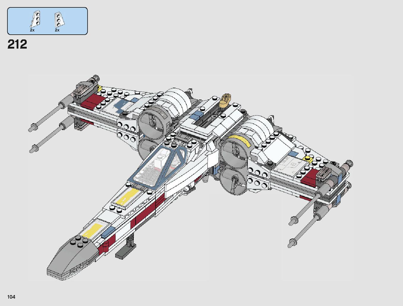 X-Wing Starfighter 75218 LEGO information LEGO instructions 104 page