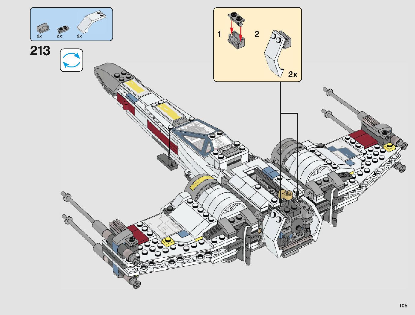 X-Wing Starfighter 75218 LEGO information LEGO instructions 105 page