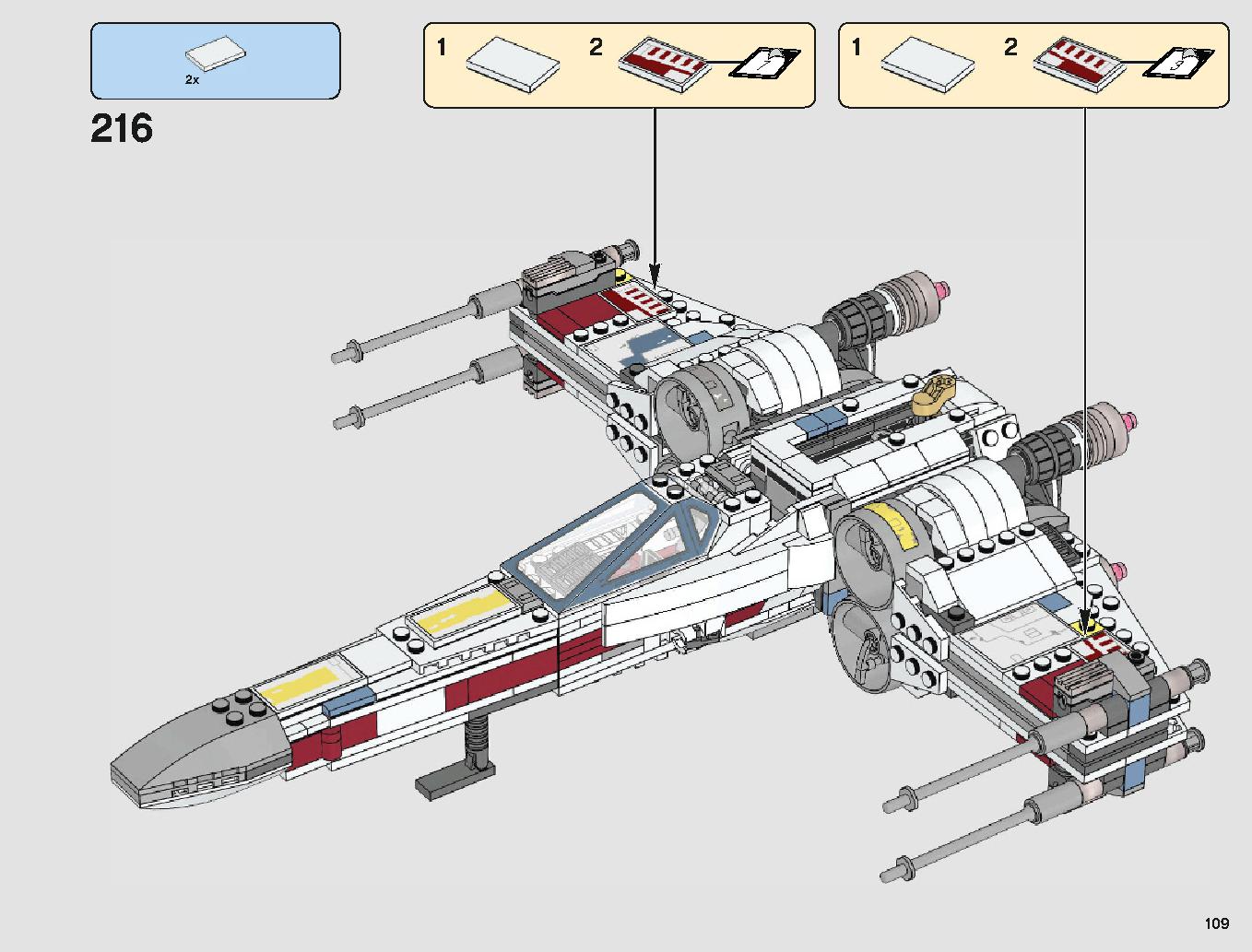 Ooze defile sagtmodighed X-Wing Starfighter 75218 LEGO information LEGO instructions 108 page /  Brick Mecha