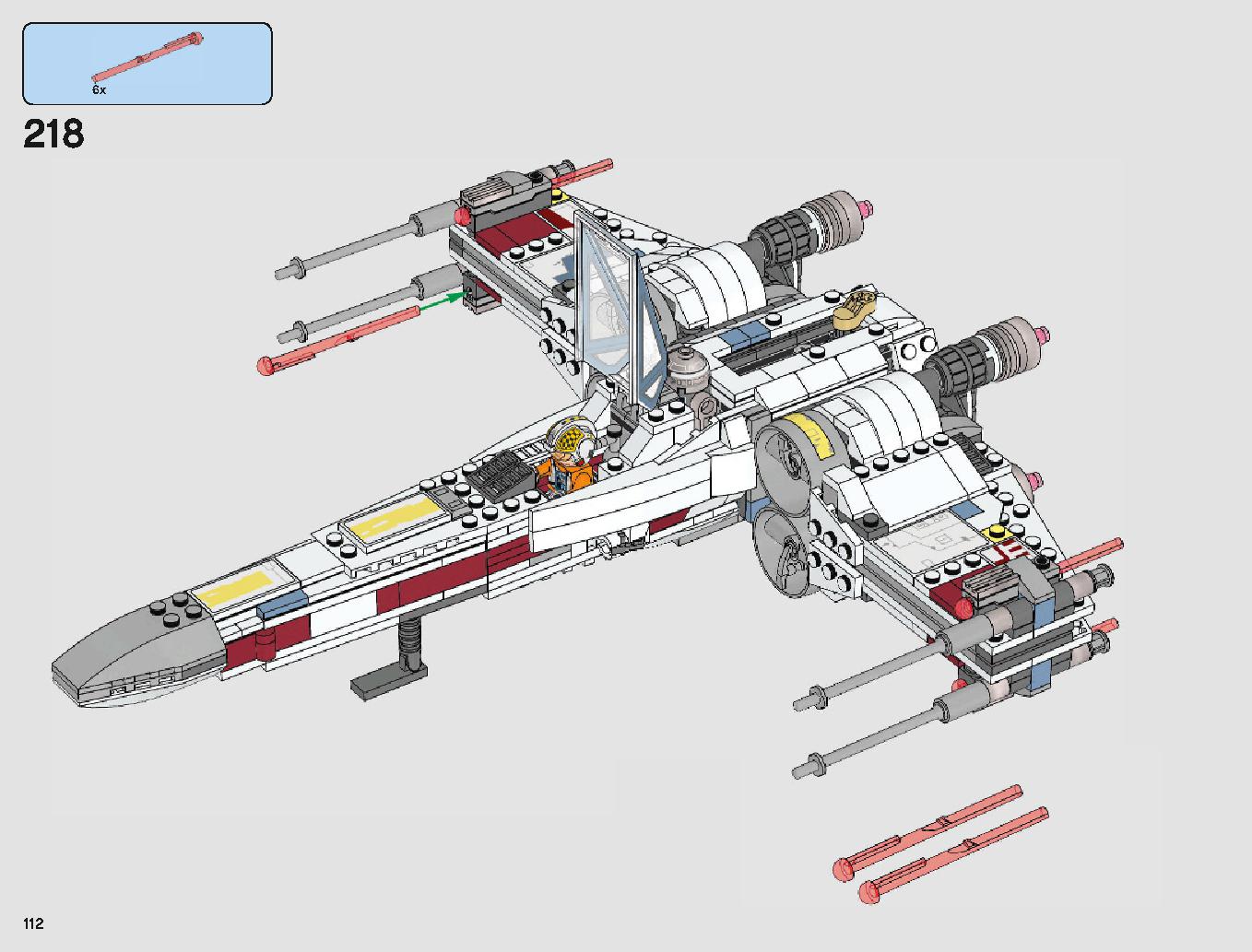 X-Wing Starfighter 75218 LEGO information LEGO instructions 112 page
