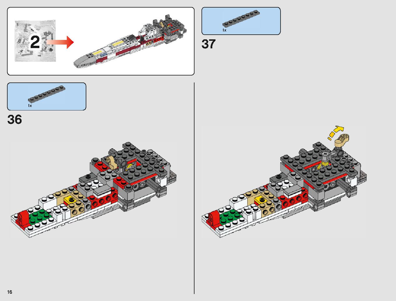 X-Wing Starfighter 75218 LEGO information LEGO instructions 16 page