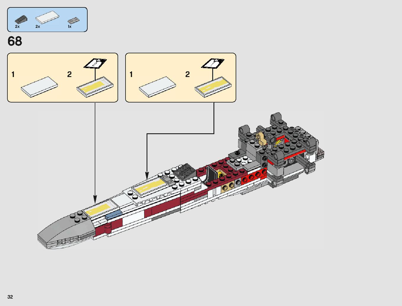 X-Wing Starfighter 75218 LEGO information LEGO instructions 32 page