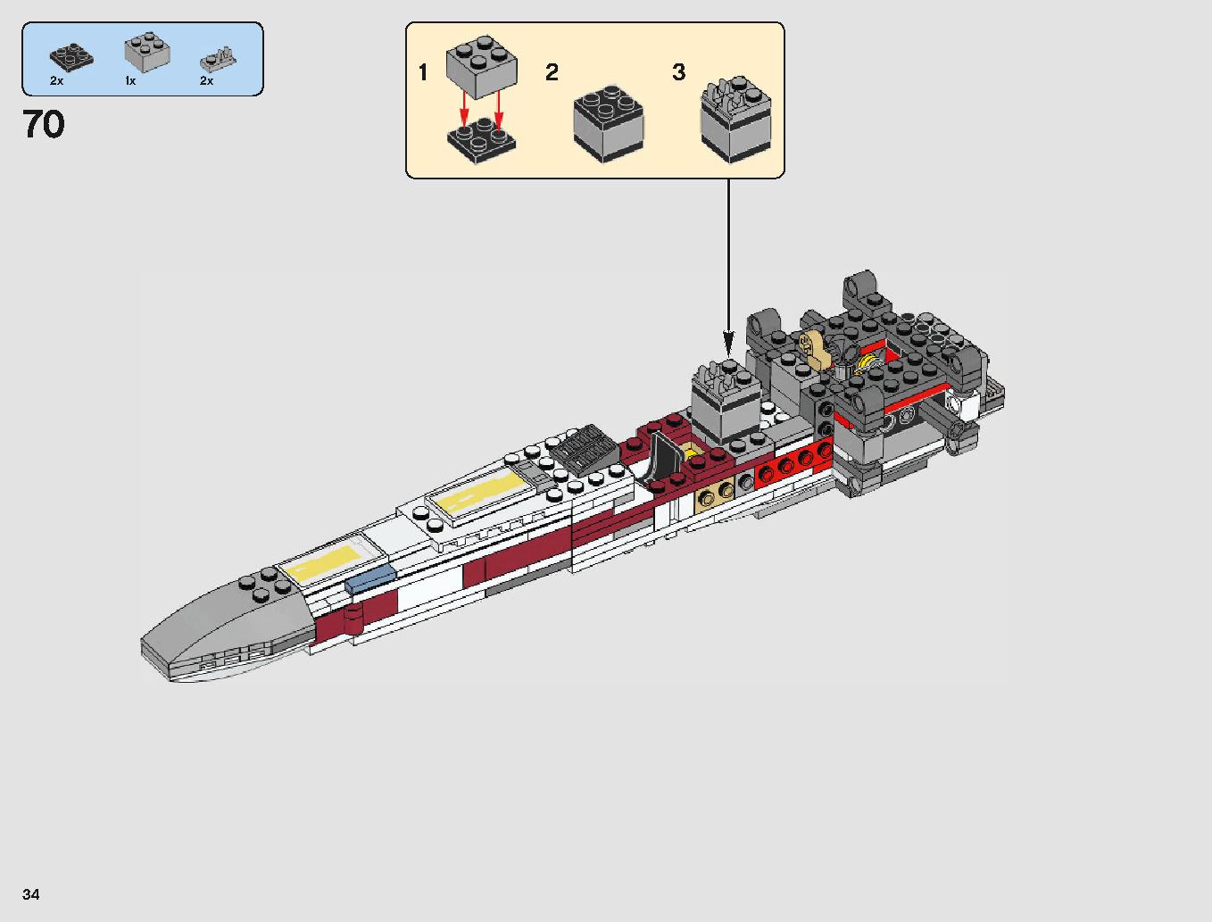 X-Wing Starfighter 75218 LEGO information LEGO instructions 34 page