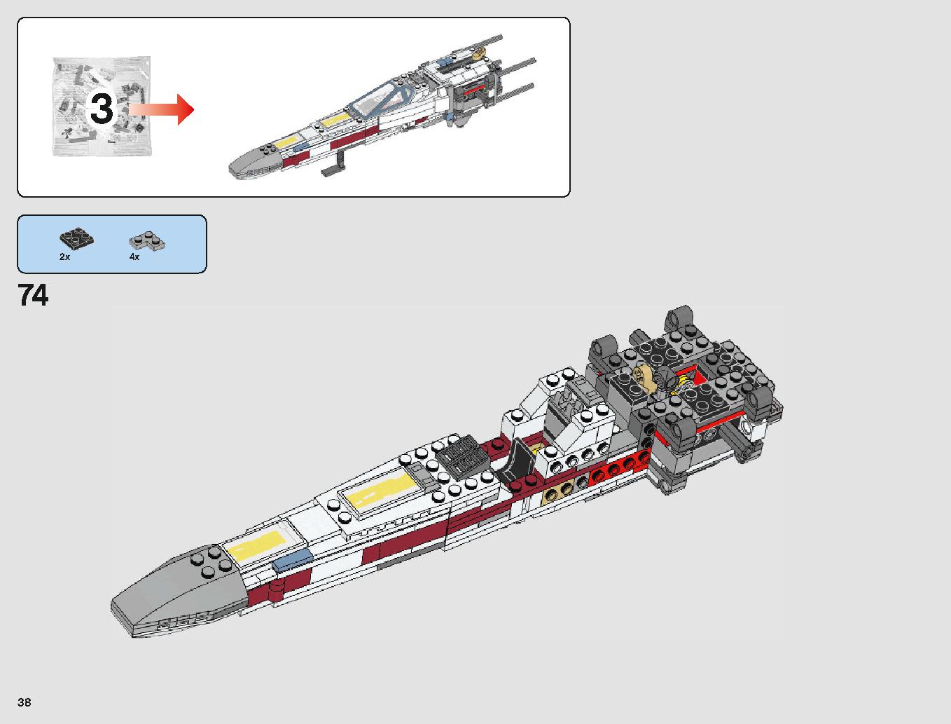 X-Wing Starfighter 75218 LEGO information LEGO instructions 38 page