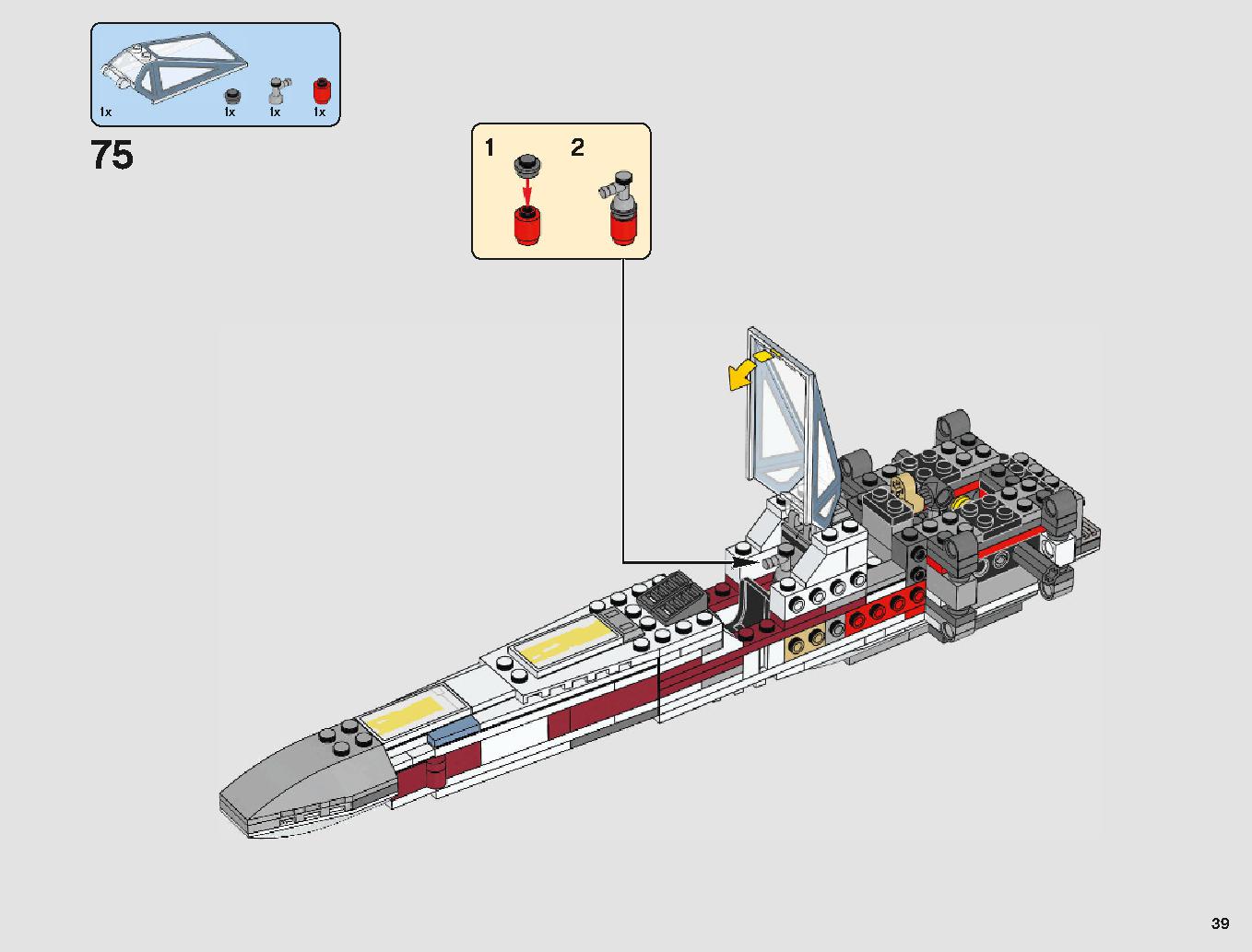 X-Wing Starfighter 75218 LEGO information LEGO instructions 39 page