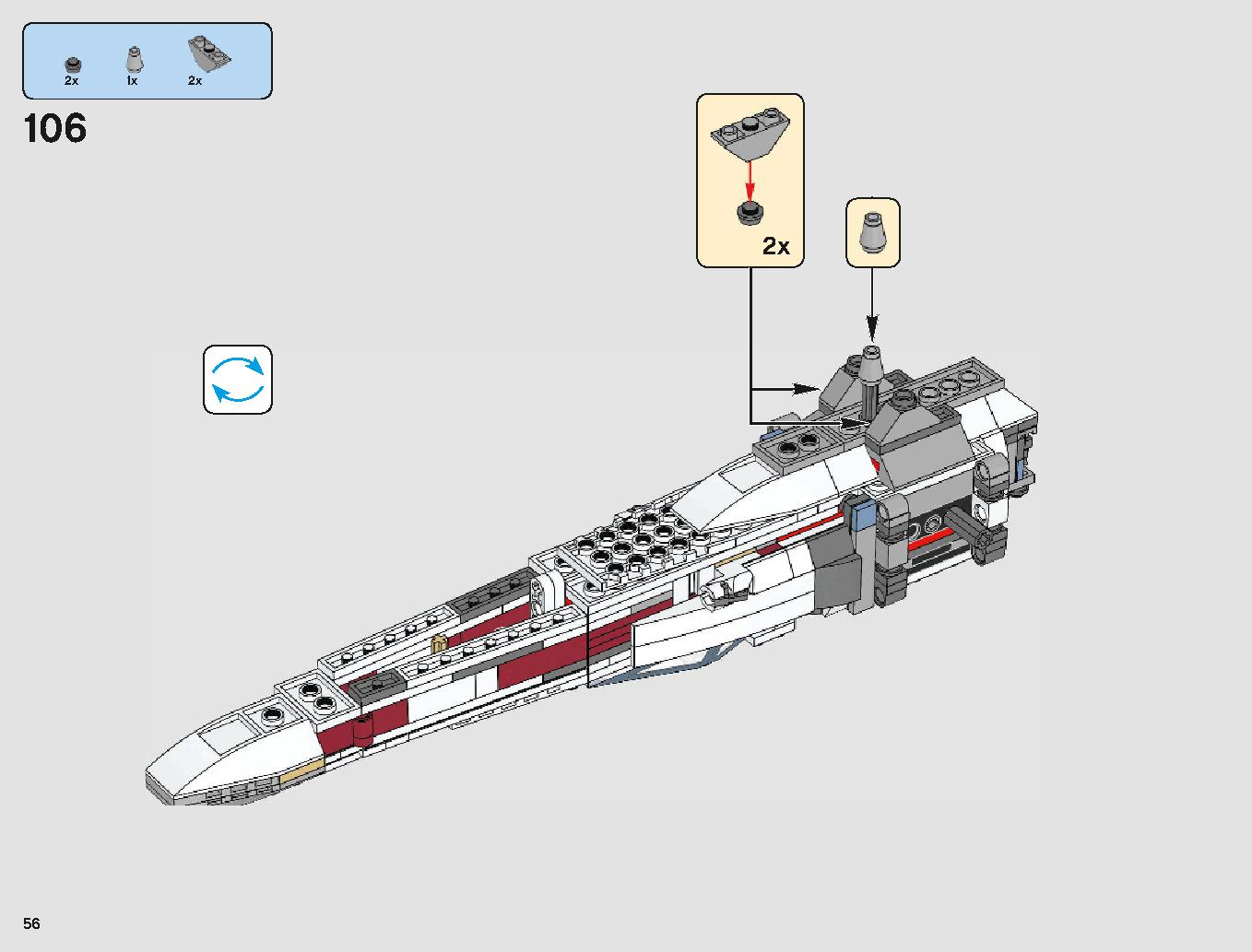 X-Wing Starfighter 75218 LEGO information LEGO instructions 56 page