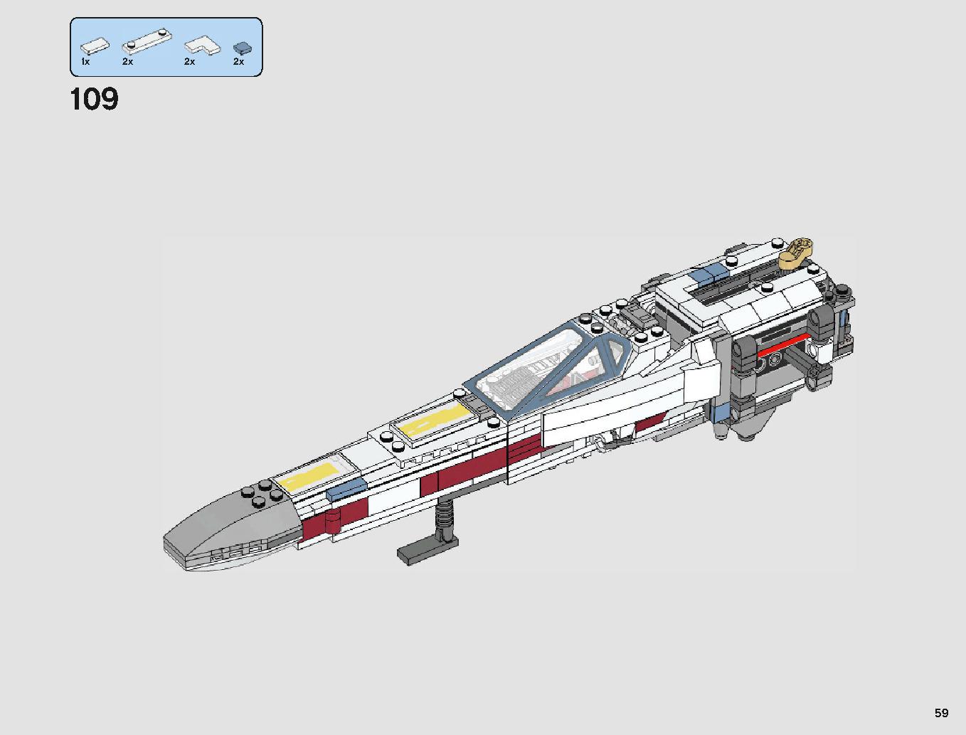 X-Wing Starfighter 75218 LEGO information LEGO instructions 59 page