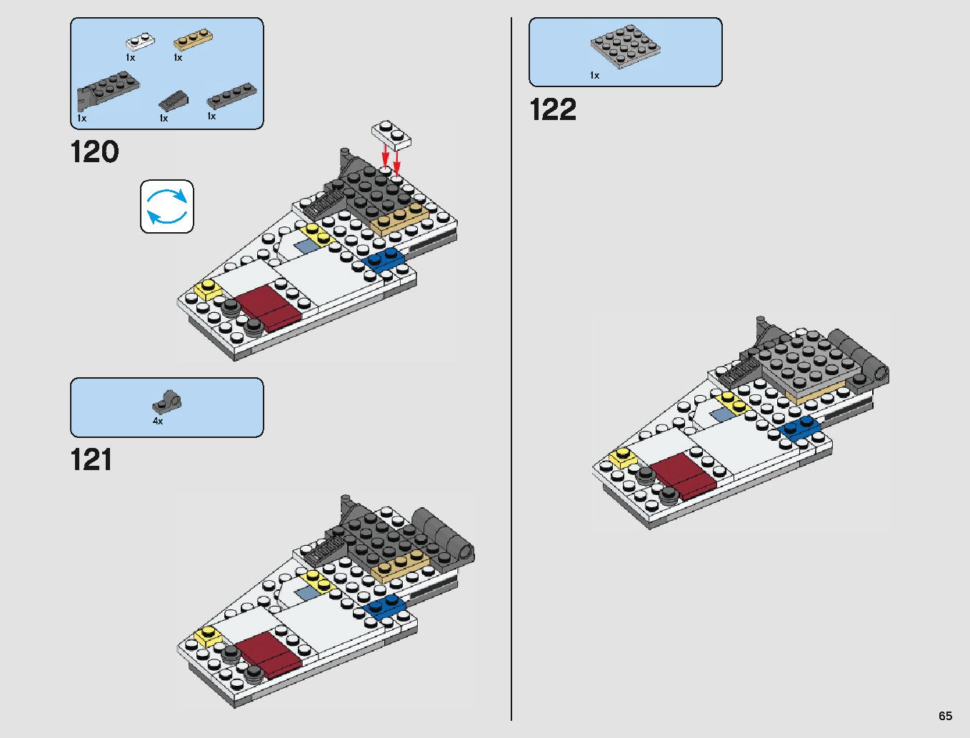 Xウィング・スターファイター 75218 レゴの商品情報 レゴの説明書・組立方法 65 page