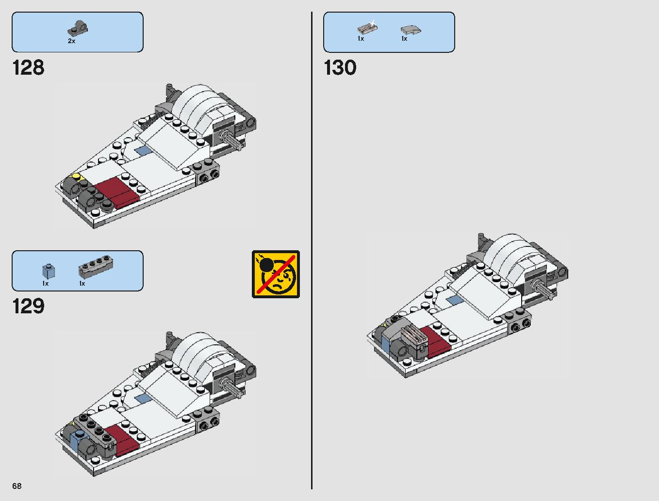 X-Wing Starfighter 75218 LEGO information LEGO instructions 68 page